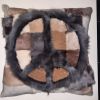 Shearling Pillow -Apach Greysh PEACE 60X60 cm-(SPAPACGREPEATO6060) - ANVOGG FEEL SHEARLING | ANVOGG